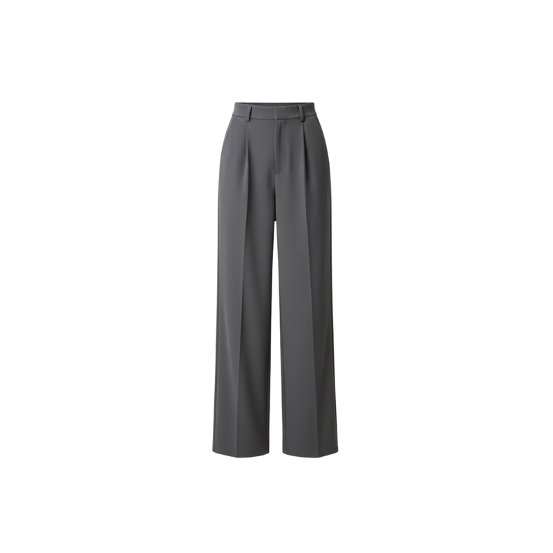 Dazy Fold Pleated Wide-Leg Trousers
